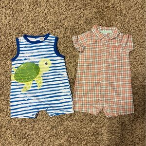 Set of 2 Baby Boy Rompers